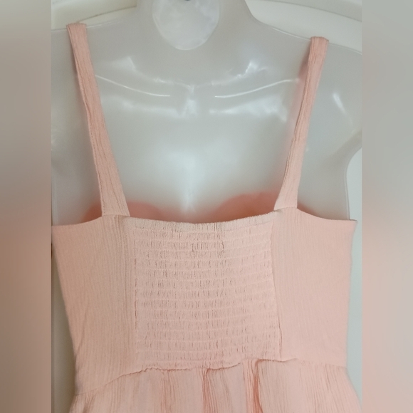 FOREVER 21 Charming Light Butterly Pink Barbiecore Button-Front Dress(#1,008) - Picture 8 of 9